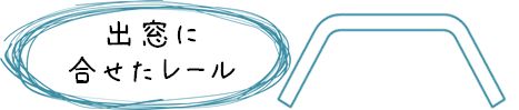 カーテンレール　出窓にあうカーテンレール