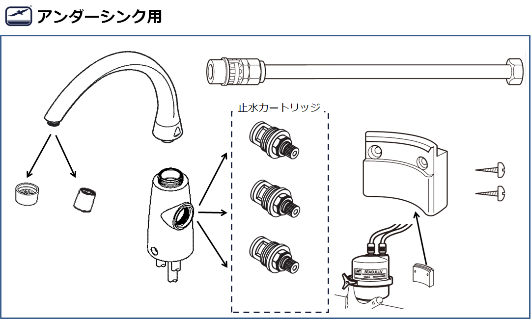 アンダーシンク用メンテナンスパーツ