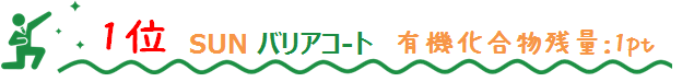 1位　SUN バリアコ-ト　有機化合物残量：1pt