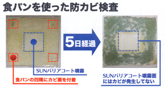 食パンを使った防カビ検査